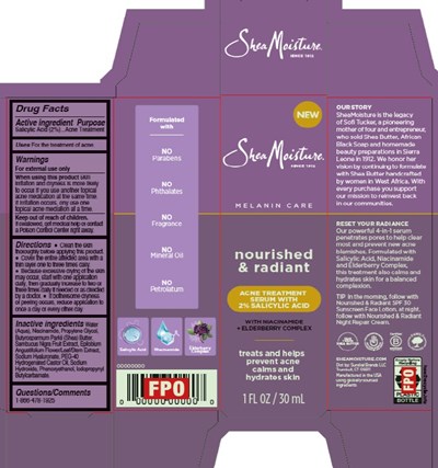 Label (Shea Moisture Nourished And Radiant Acne Treatment Serum With Salicylic Acid   Carton)